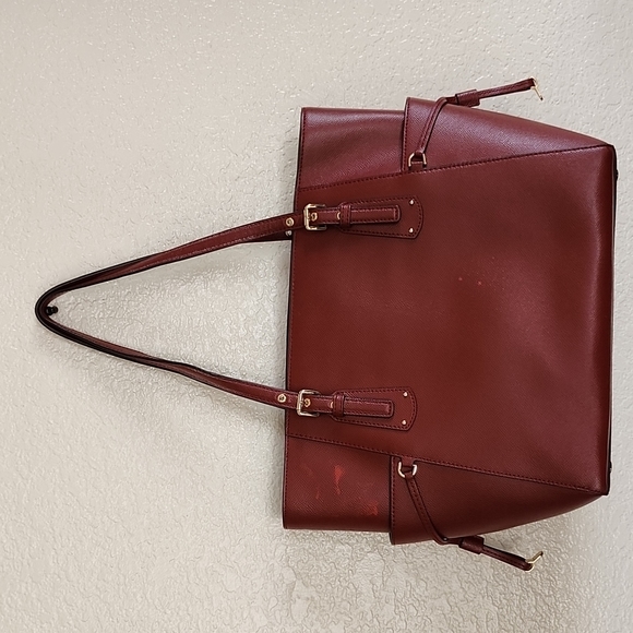MICHAEK KORS BURGANDY TOTE BAG - Picture 4 of 14